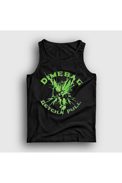 Presmono Unisex Black Getcha Dimebag Darrell Pantera Tank Top 542643Tt
