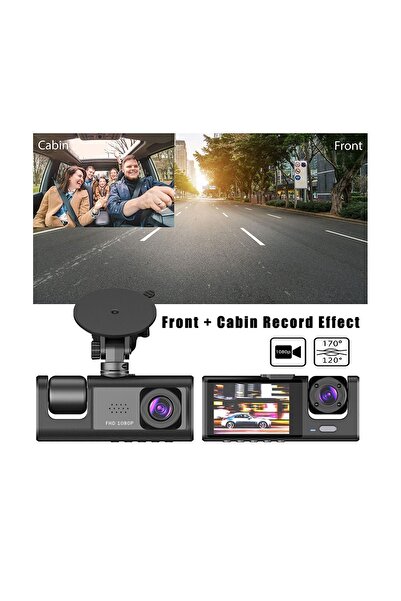 Concord 1080hd Yüksek Kalite 3 Kameralı Dash Kamera Döngü Kaydı Gece Görüş Araç Kamerası Araba