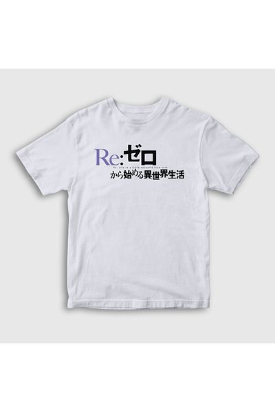 Presmono Tricou unisex pentru copii cu logo alb Anime Re Zero 543707tt