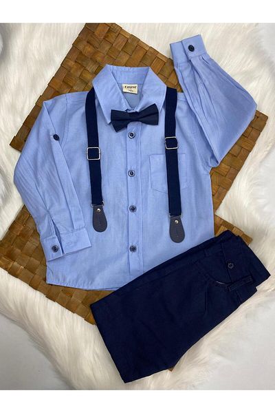 BİGÜMEX SET DE 4 BĂIEȚI ALBASTRU CU PAPION