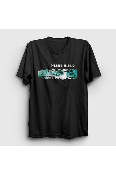Presmono Unisex Μαύρο Εξώφυλλο Παιχνίδι Silent Hill 2 T-Shirt 542200tt