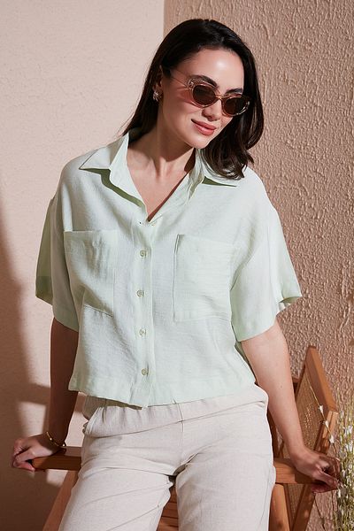 Lela Regular Fit Pocket Detailed Short Sleeve Shirt Shirt 6778568