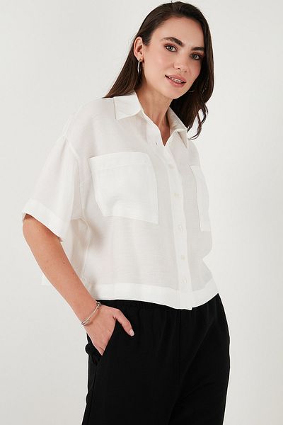Lela Regular Fit Pocket Detailed Short Sleeve Shirt Shirt 6778568