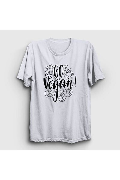 Presmono Unisex White Go Vegan Vegetarian Vegetarian T-Shirt 542713tt