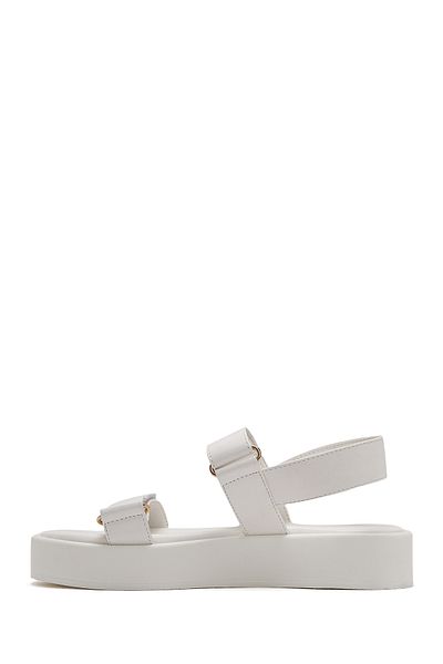 Derimod Women's White Thick Soled Sandals 25Sfe481318