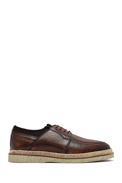Derimod Men's Brown Laced Leather Casual Shoes 25Sfd7200Ft