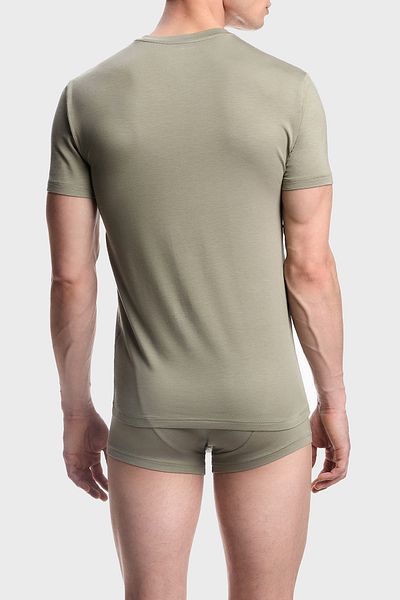 Emporio Armani Slim Fit Crew Gât Logo Pachet de 2 tricouri Tricou bărbați EM001849 AF10787 M7003