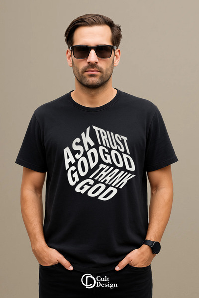 3D ASK GOOD DETAYLI UNİSEX Premium Baskılı Basic, Organik Pamuklu, Bisiklet Yaka T-Shirt
