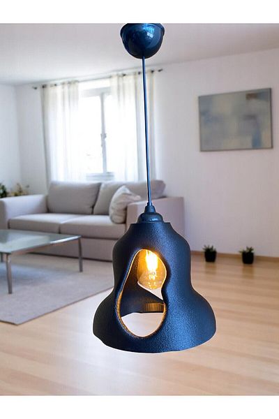 DREAM MODE Stylish and Modern Nordic Chandelier with Concrete Look (Rustic Bulb with Gift)