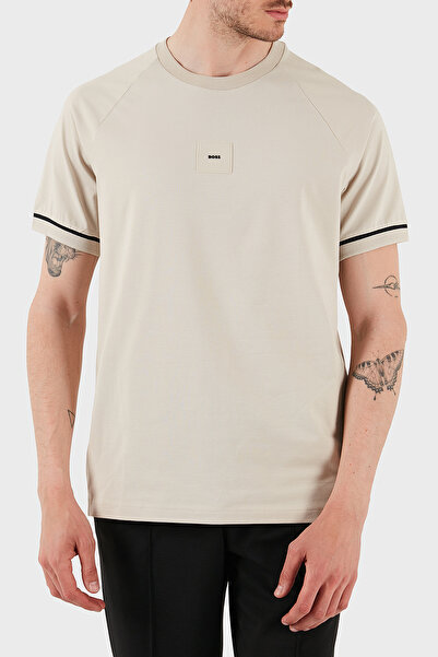BOSS % 100 Pamuk Regular Fit Bisiklet Yaka T Shirt Erkek T SHİRT 50537846 284