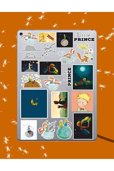 hediyenebak The Little Prince Series 1 Sticker Set | Laptop Agenda PC Tablet Phone Notebook Label Bullet Journal