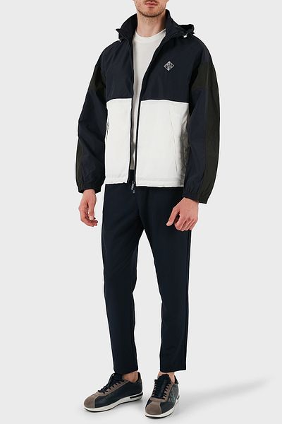 Armani Exchange Armani Exchance Color Blocked Regular Fit Removable Hooded Jacket Men's Jacket Xm000190 Af12012 m