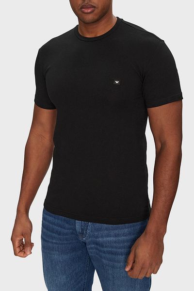 Emporio Armani Tricou cu decolteu cu gâtul rotund din bumbac elastic EM000379 AF10785 UC001