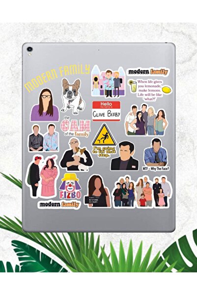 hediyenebak Modern Family Sticker Seti | Laptop Ajanda Pc Tablet Telefon Deft...