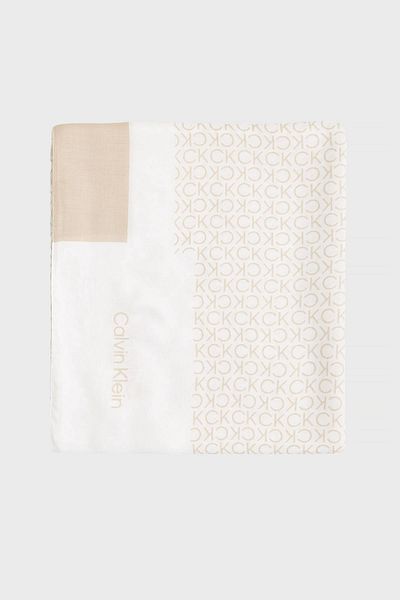 Calvin Klein Jacquard Logo Printed 130 X 130 cm Shawl K60K612706Pbp Shawl K60K612706 Pbp