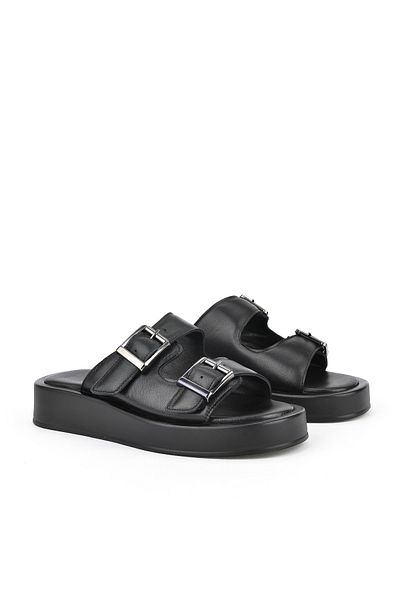 Ziya , Papuci de damă din piele naturală 1511032Z5009 Negru