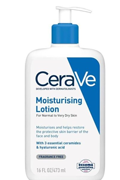 CeraVe لوشن مرطب 473 مل يحتوي على السيراميد وحمض الهيالورونيك للبشرة الجافة و...