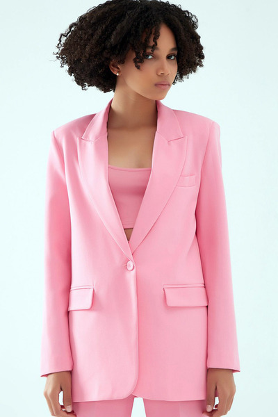 CoolLook Ceket Yaka Uzun Kollu Düğme Kapama Astarlı Rahat Kesim Vatkalı Günlü...