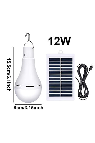 Choice 12 واط مع لوحة 1 واط 7/9/12 واط مصابيح تخييم LED خارجية محمولة تعمل با...