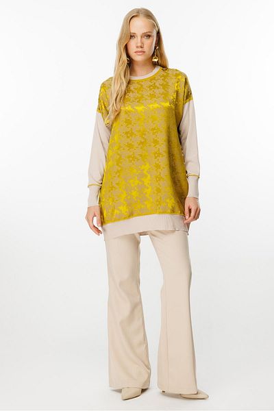 Ghisa Mink Acid Houndstooth - Rib Detailed Tunic