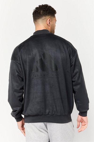 adidas Men Sportswear Fit Long Sleeve Basketball Sweatshirt, Charcoal
