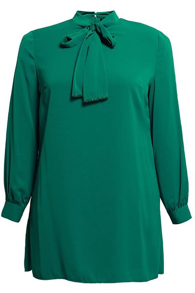 Alvina Plus Size Tied Collar Tunic 20403