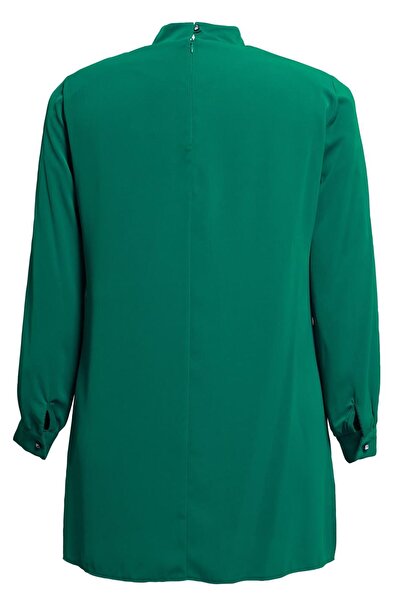 Alvina Plus Size Tied Collar Tunic 20403