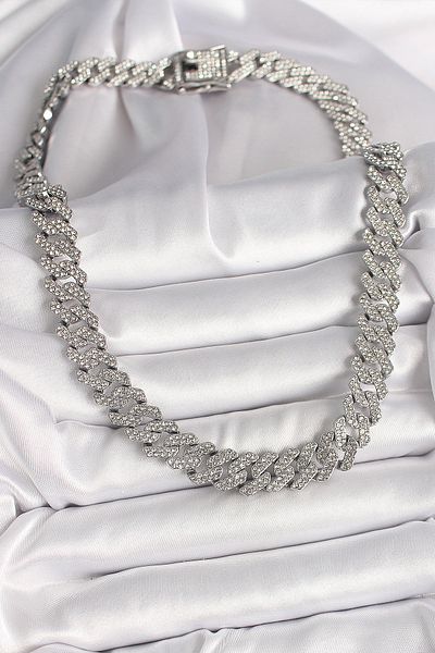 Skygo Brass Silver Color Zircon Stone Gourmet Women's Necklace - Tj-Bko9927