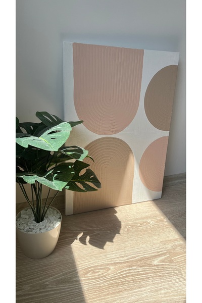 AEÇTASARIM DEKORATİF EL YAPIMI DOKULU KANVAS TABLO DOKULU ALÇI TABLO