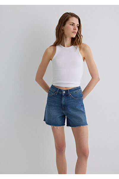 Mavi Millie 90s Dunkle Jeans-Shorts 1458989751