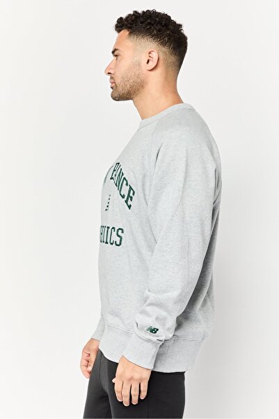 New Balance Men Relaxed Fit Long Sleeves Outdoor Sweatshirt, Grey
