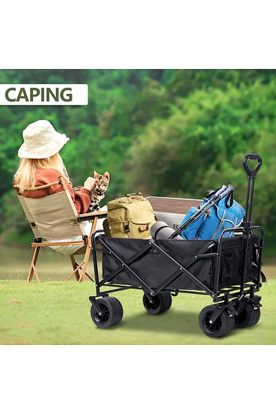 fulina Folding Camper, Extension Handle, 600d High Quality Oxford Cloth, Suitable for All-Terrain Wheels
