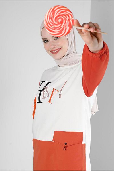 Alvina Tracksuit Tuniki - Printed and Pocketed 43555