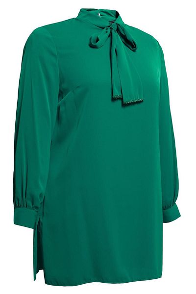 Alvina Plus Size Tied Collar Tunic 20403