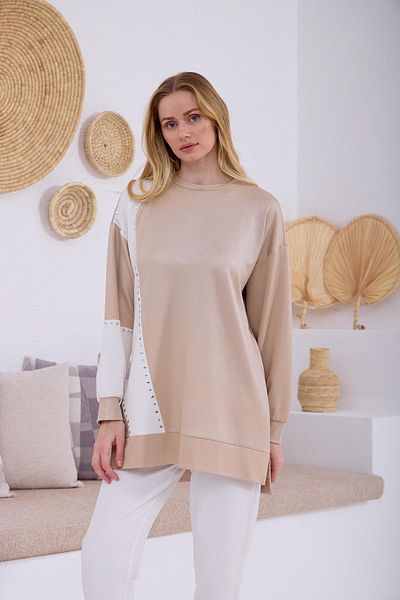 Moodbasic Mb21.307 Moodbasic Self-Silvery Modal Tunic