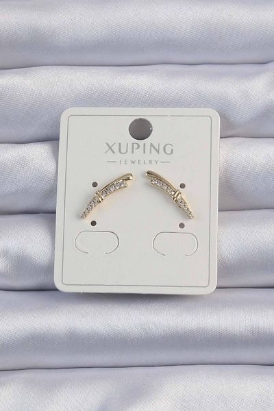 Skygo Xuping gold color zircon stone earrings - tj-bkp9376