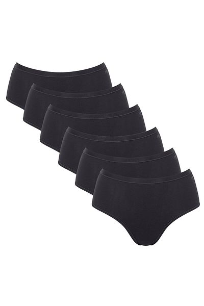 SLOGGI Damen Slips, 6er Pack - GO Daily Cotton Midi 6P, Unterhose, Stretch-Baumwolle