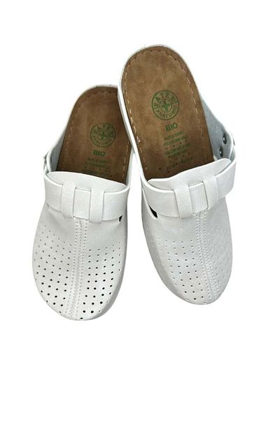 TECOS Sanitary Clogs For Women, , White, Size 41, 26 Centimeters