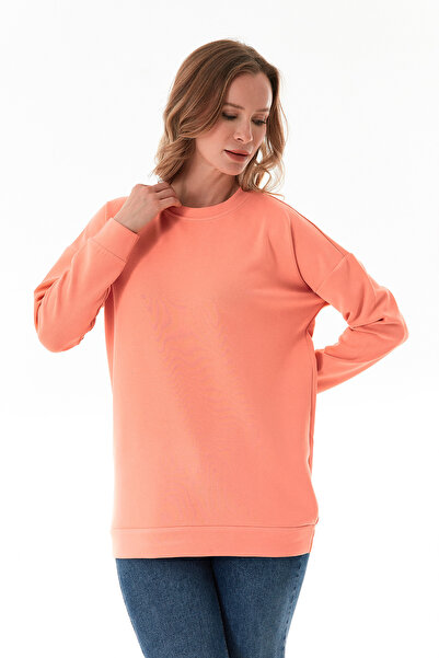 Fulla Moda Basic Bisiklet Yaka Modal Tunik