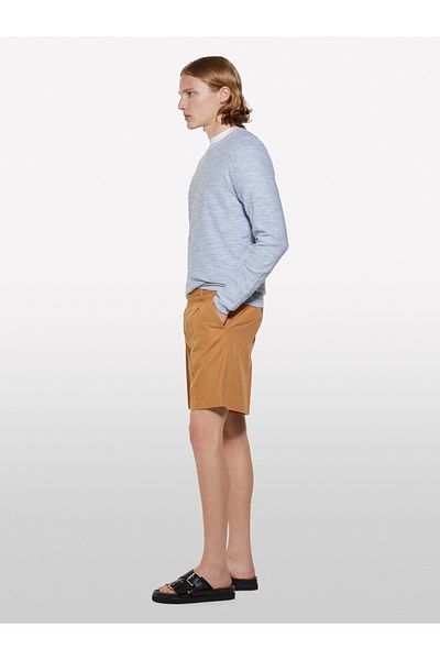 Sisley Men's Light Blue Cotton Blend Long Sleeve Crew Neck Sweatshirt