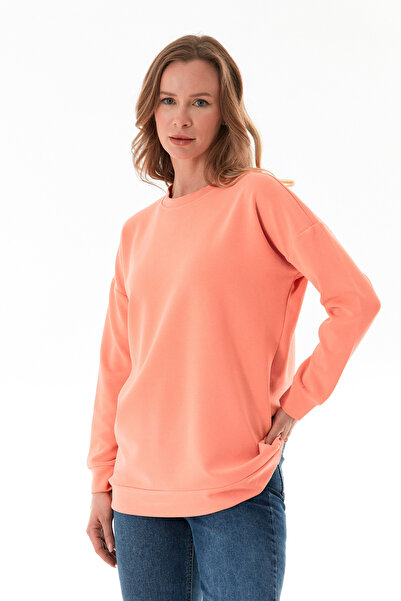 Fulla Moda Basic Bisiklet Yaka Modal Tunik