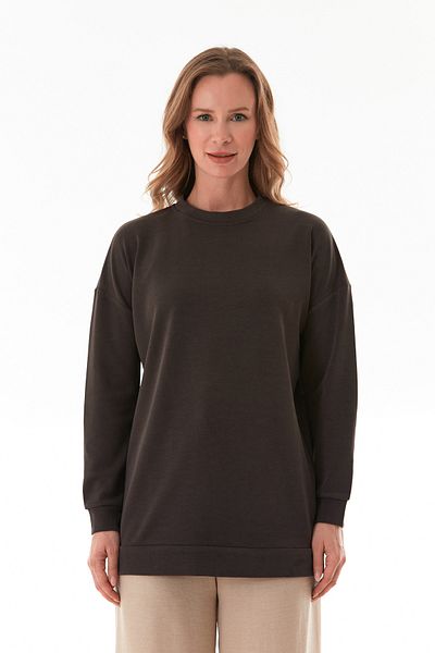 Fulla Moda Basic Crew Neck Modal Tunic