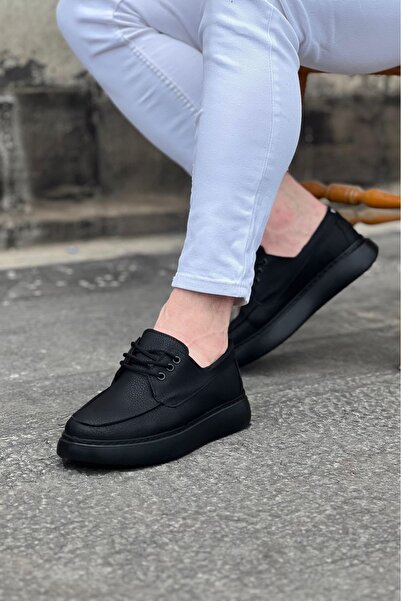 Wagoon Wg508 Charcoal Skin Orthopedic Sole Men's Casual Shoes