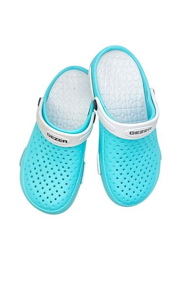 CRACOS Women's Garden Clogs, Turquoise, Size 38, With Holes for Air Circulation, 24.5 Cm