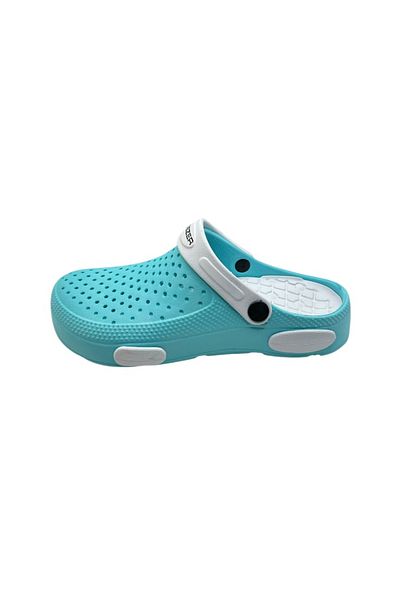 CRACOS Women's Garden Clogs, Turquoise, Size 38, With Holes for Air Circulation, 24.5 Cm