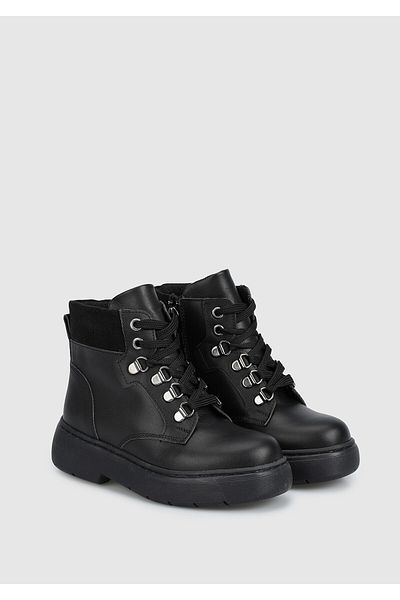 Kiddo Black Leather Boy's Boots