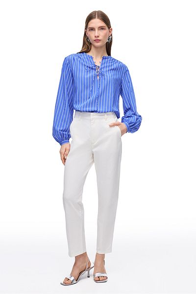 Perspective Ecru Denim Slim Fit High Waist Denim
