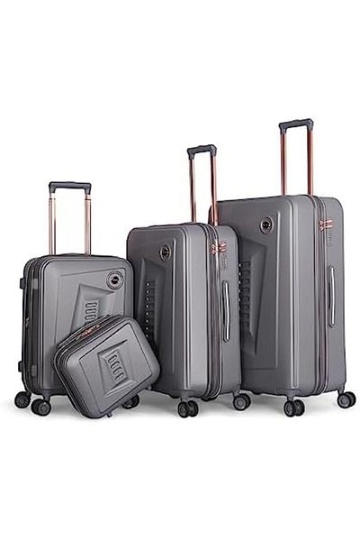Fancl Travel Bag Set for Unisex 292/3TR+Bc, Gray, Polycarbonate (PC)