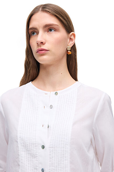 Perspective Біла сорочка Caseys з довгими рукавами та зручним кроєм