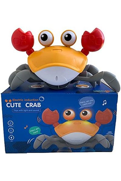 NEXIFY Light Up Walking Crab Toy for Kids Up to 3-12 Months, Crab Pet Toy Gift - Assorted Color